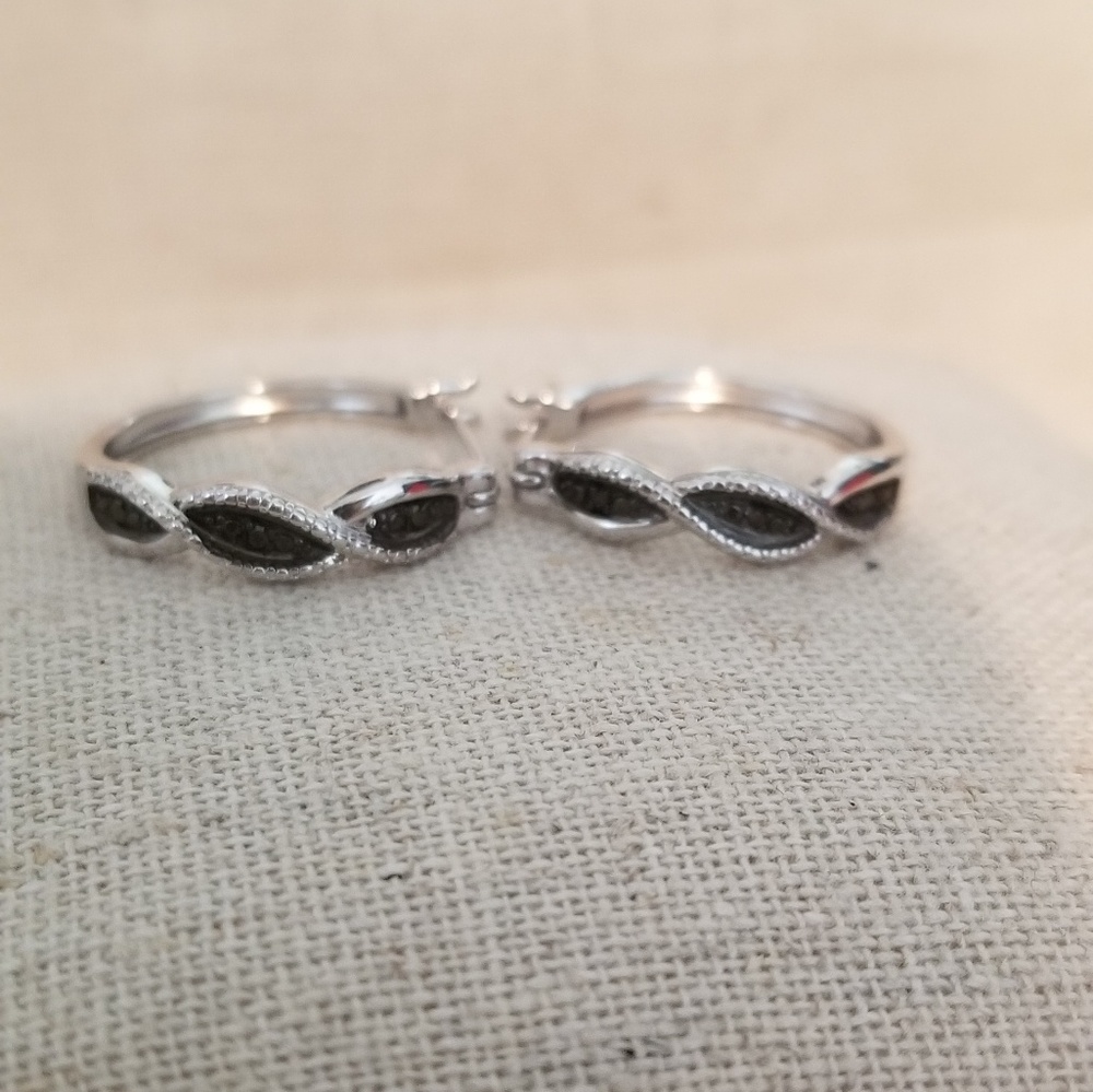 Sterling hoop earrings